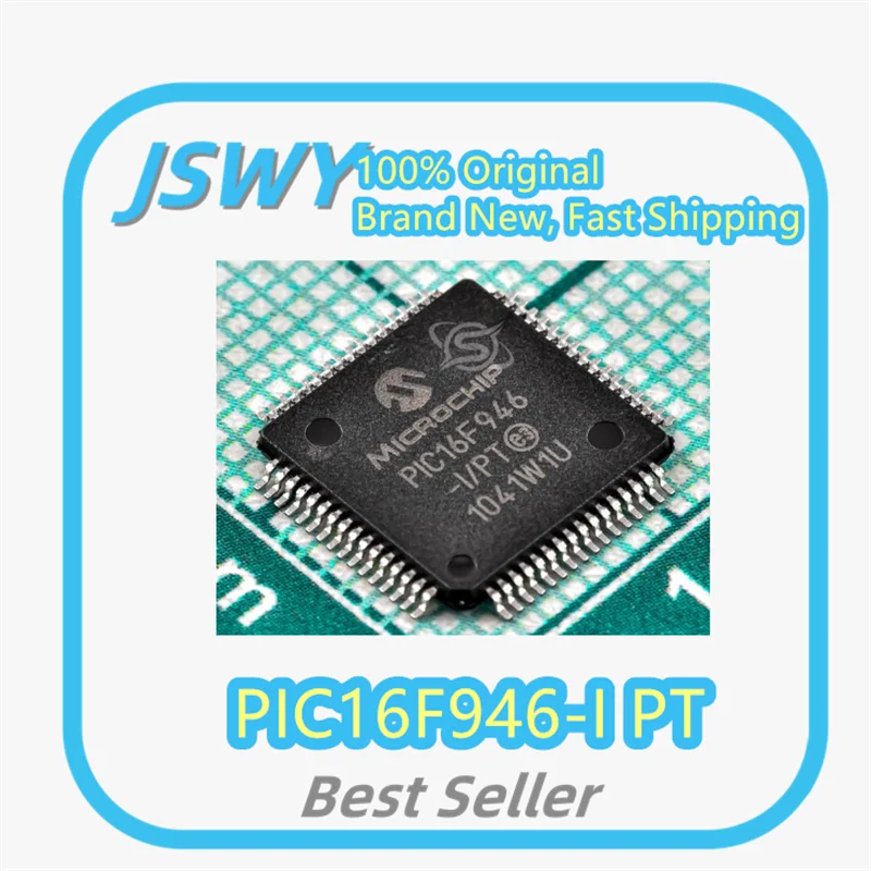 

(5/50 pieces) PIC16F946-I/PT PIC16F946-IPT Surface Mount TQFP64 8-bit Microcontroller, Original and Genuine Product