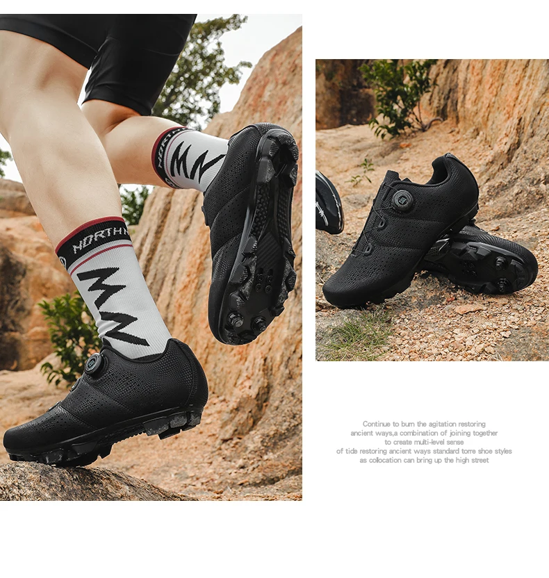 MTB Fahrradschuhe für Herren Flache Pedalschuhe Leichte Rutschfeste Selbstverriegelnde Schuhe für Damen Outdoor-Radsport Rennradschuhe – Detail 31