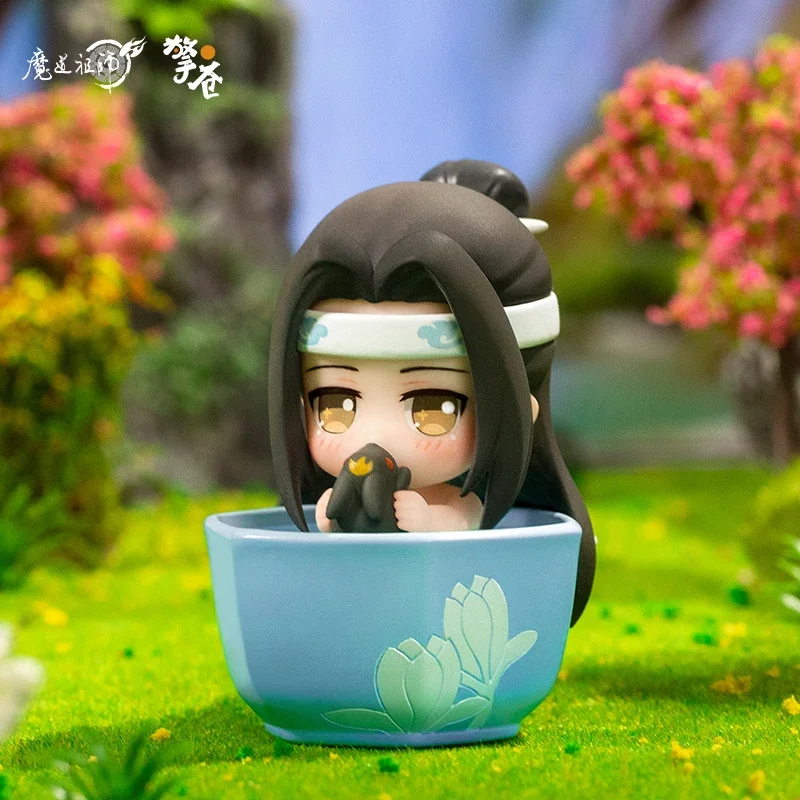 Original Handmade Qingcang Mdzs Wei Wuxian Blue Forgotten Machine 7cm PVC Q-Version Handmade Summer Muge Anime Doll Model Gift