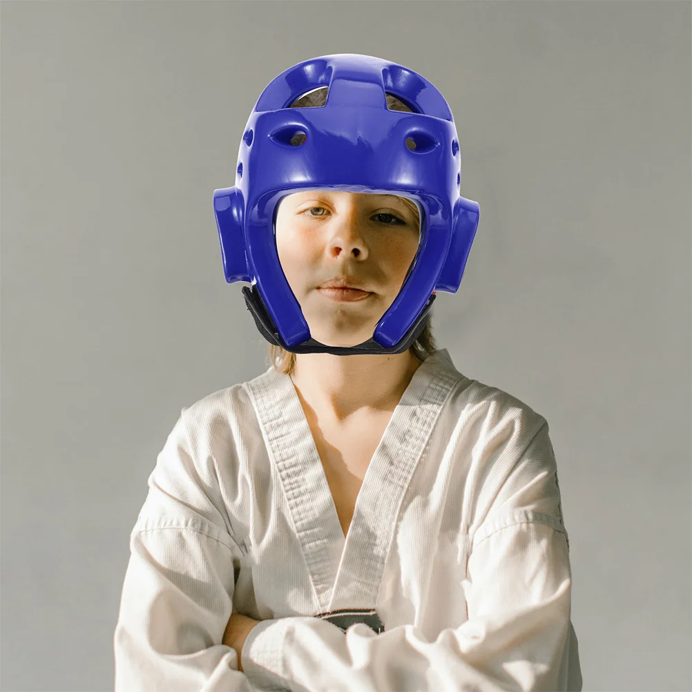 

Children Taekwondo Headgear Adjustable Sponge PU Boxing Safety Karate Sparring Combat Protection Gear