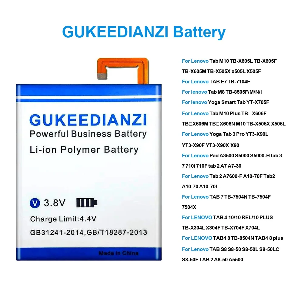 

L18D1P31 L16D1P34 L19D1P31 For Lenovo Pad Yoga 3 Tab E7 M10 M8 S8 YT-x705f 2 3 4 7 8 10 Plus Pro Tablet Battery 3650-9050mAh