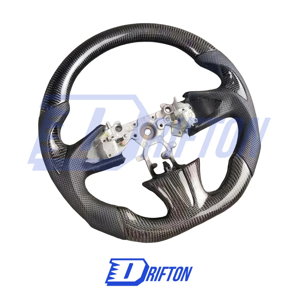 Пользовательские варианты рулевого колеса из углеродного волокна для комплектов интерьера Infiniti Q50 Q50S, гоночные детали Пользовательские варианты рулевого колеса из углеродного волокна для комплектов интерьера Infiniti Q50 Q50S, гоночные детали