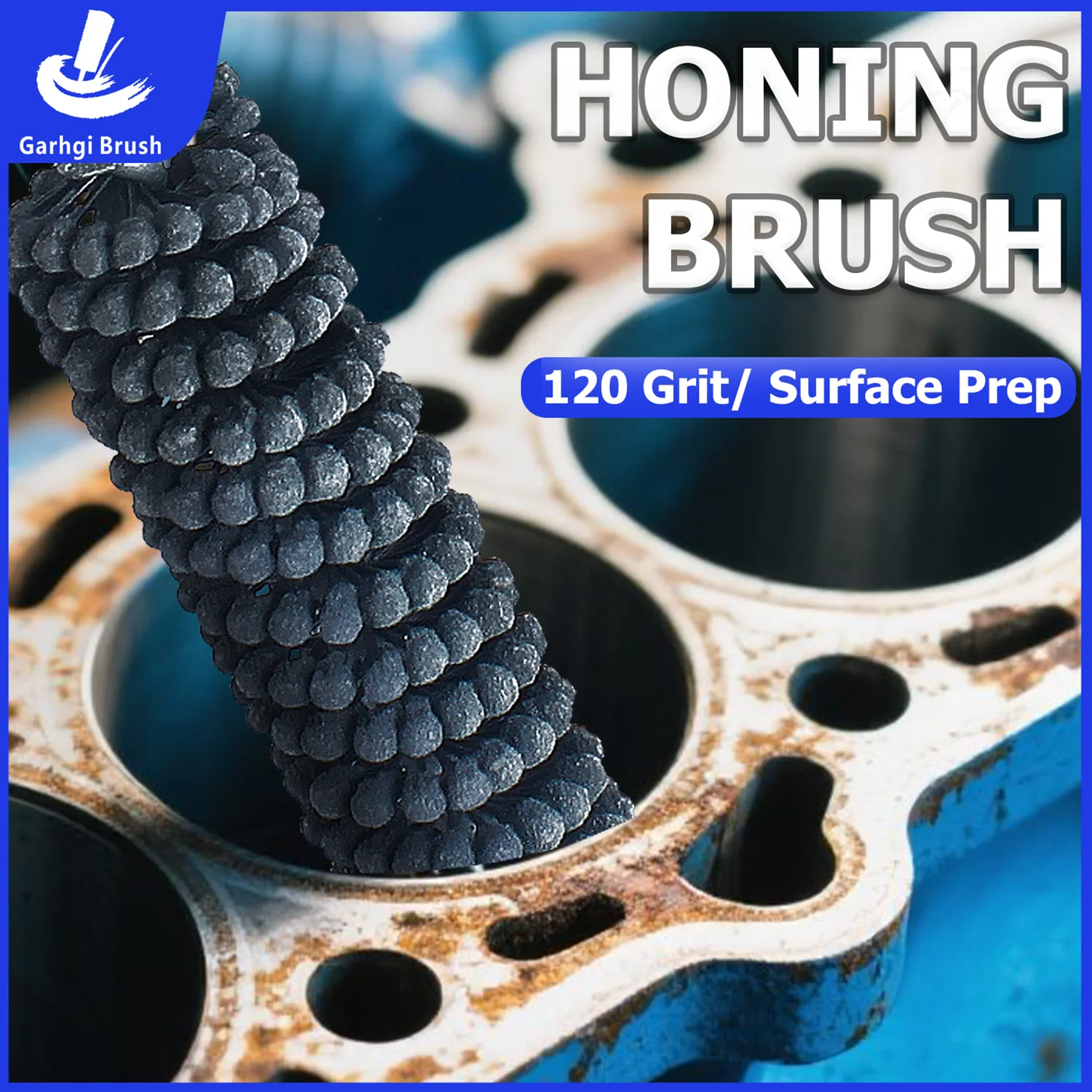 

POP Silicon Carbide Abrasive Nylon Ball Brush 120Grit Brake Cylinder Hone Deburring Finishing Flexible Smoothing Crosshatching