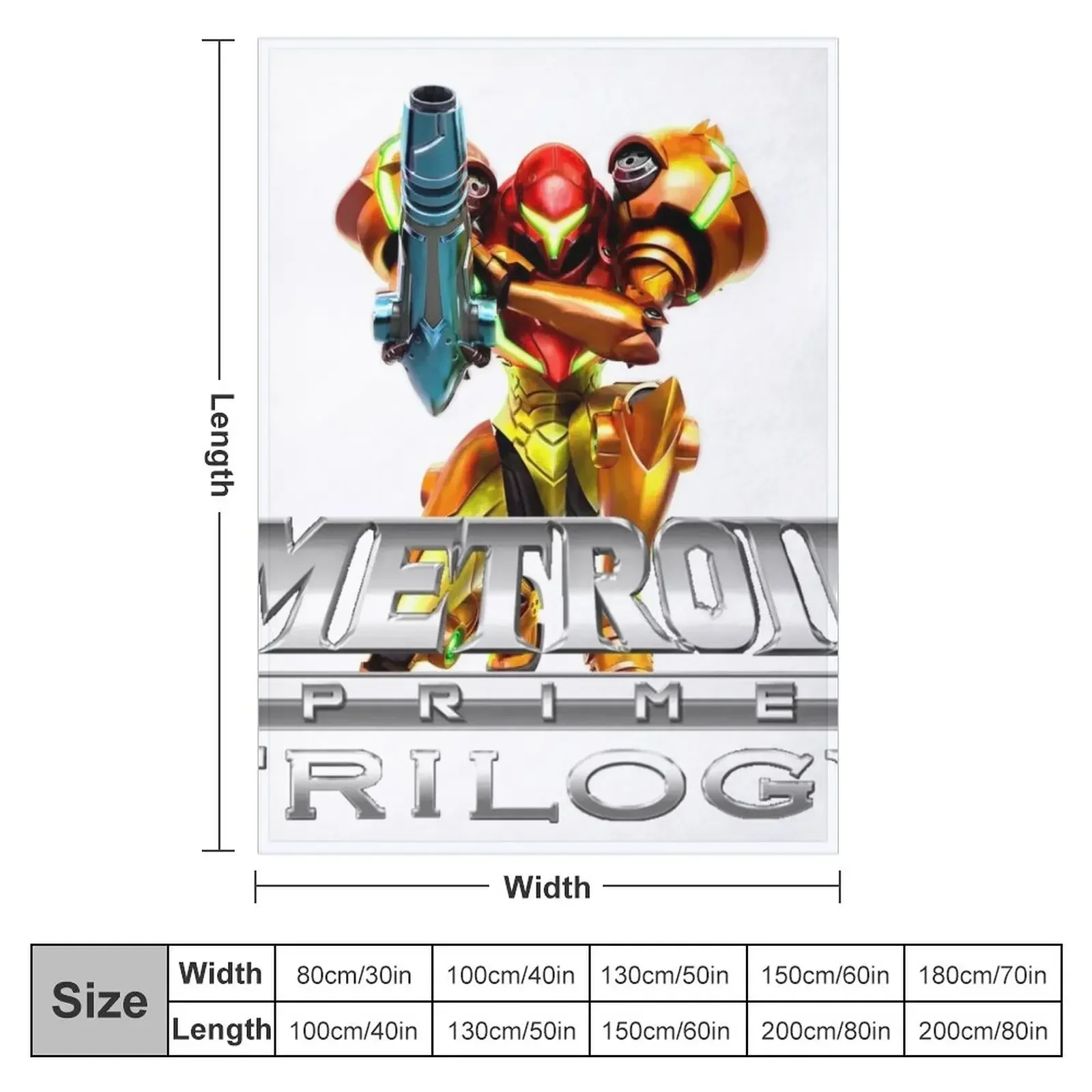 Samus Trilogy Throw Blanket Comforter Plush Softest wednesday Blankets