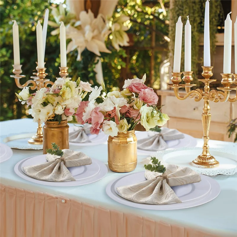 【Must-Haves】Napkin Rings Set Of 12, Spring Napkin Rings, Eucalyptus Leaf Napkin Rings,For Weddings Christmas Party Table Decorat