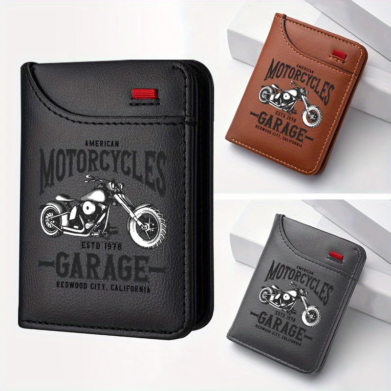 1 Retro-Biker-Geldbörse aus Leder für Herren, traditioneller Motorrad-Stil, mehrere Kartenfächer, Kreditkartenetui, bevorzugtes Geschenk für Männer – Detail 3