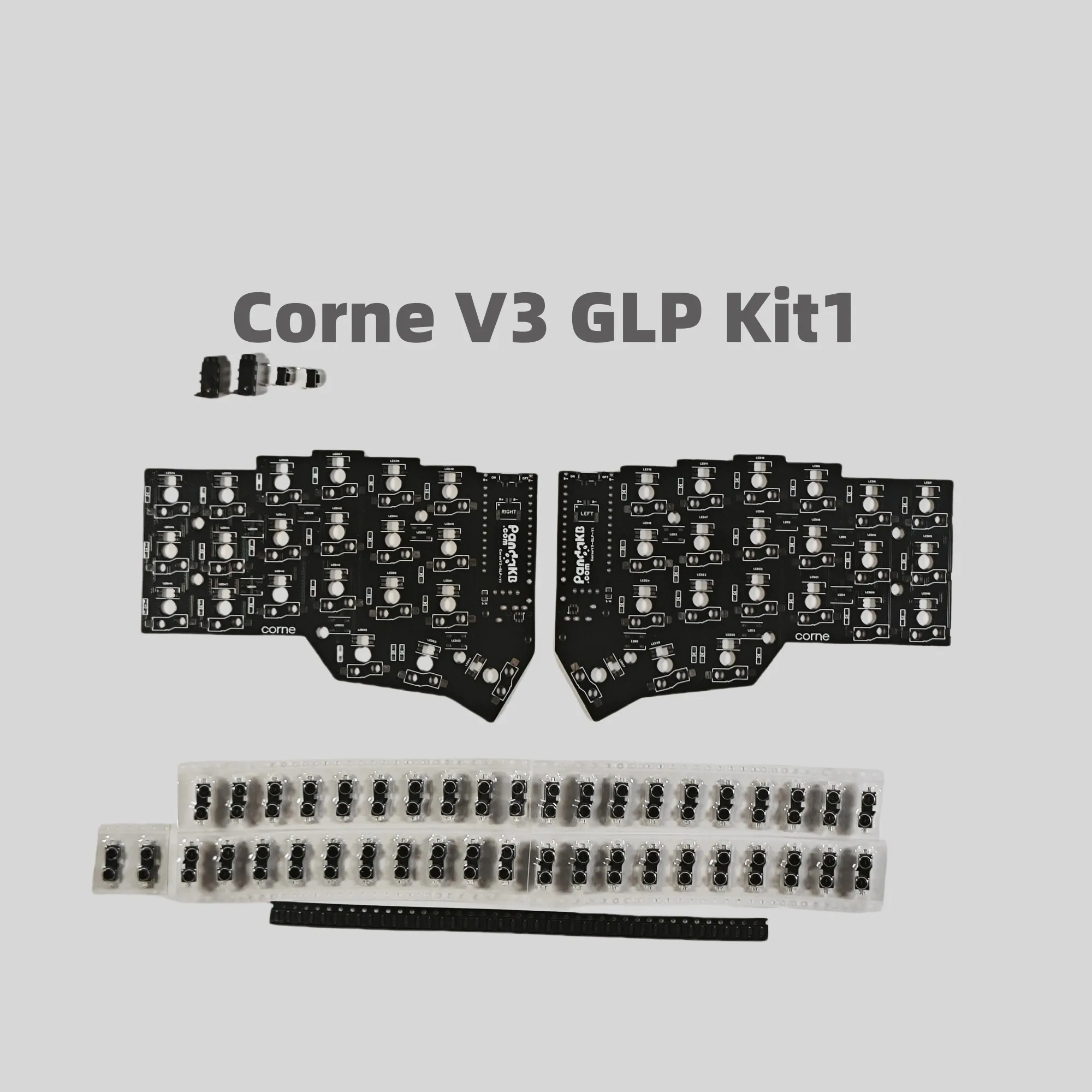 Imagem -03 - Gateron Baixo Perfil Corne Split Teclado Pcb Kit Personalizado com Fio sem Fio Faça Você Mesmo Kit de Teclado Dividido Cliente Montar Todas as Peças