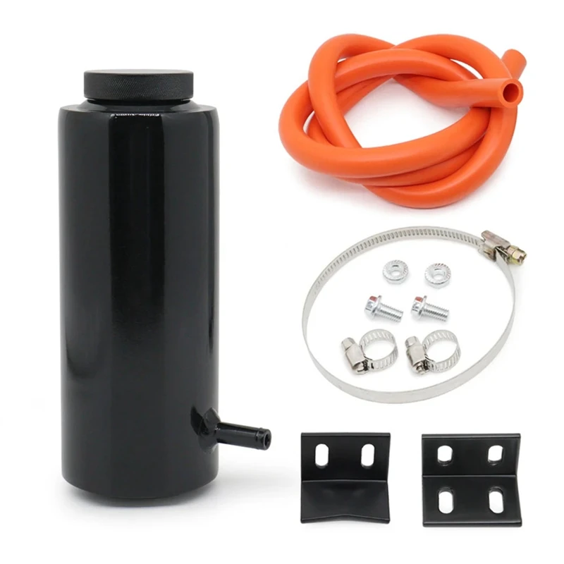 Black Aluminum Car Universal Radiator Coolant Tank 800Ml Coolant Expansion Tank Cooling Catch Bottle Overflow Reservoir Parts