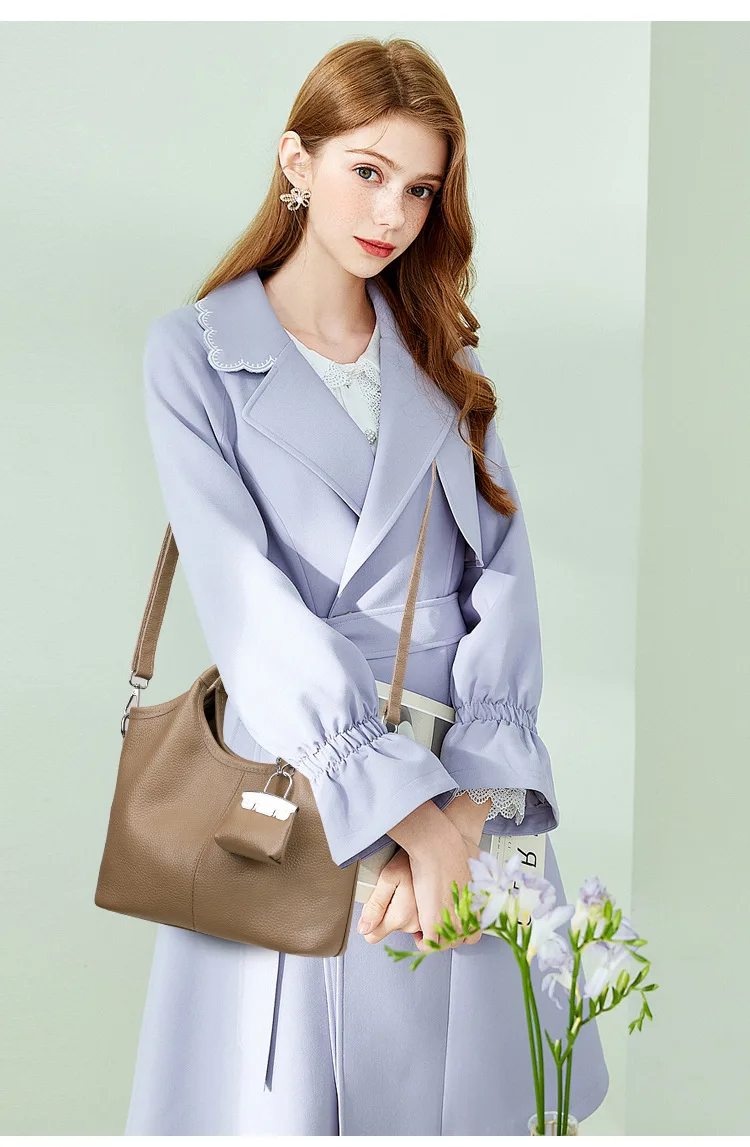 

2025 New Premium Cowhide Bucket Bag - Women's Fashion Leather Shoulder Bag, Versatile Messenger Handbag for Daily Use​​