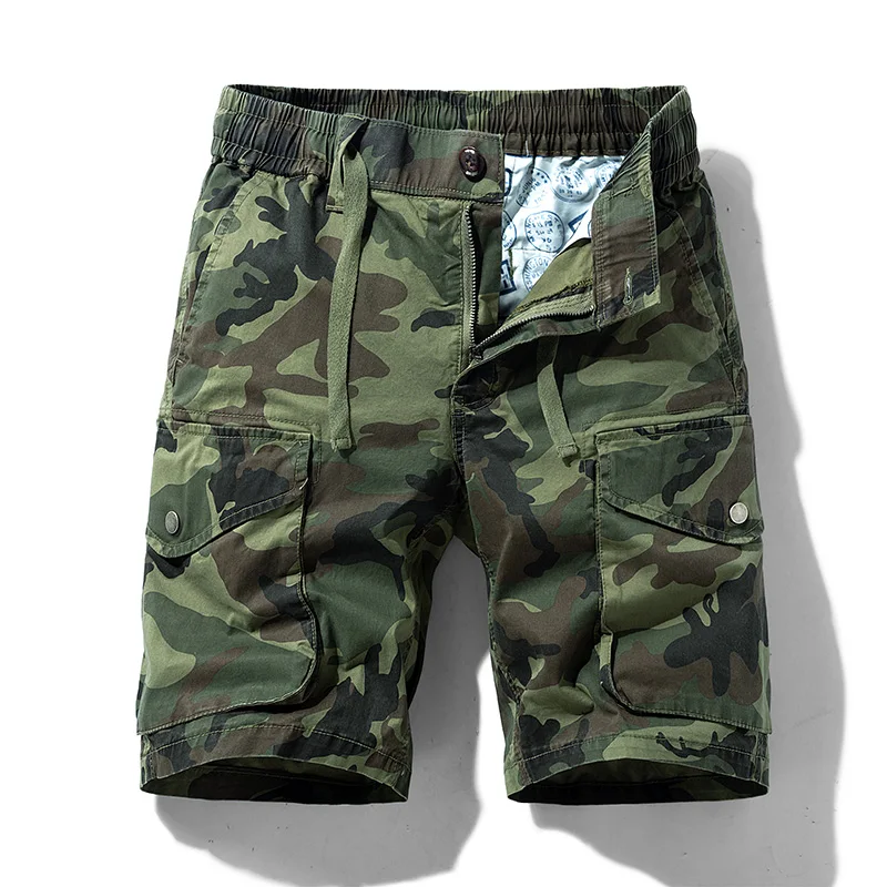 2022 Nieuwe Zomer Camouflage Mode Katoen Casual Rijbroek Cargo Mannen Broek Mannen Ademende Quick Dry Multi Pocket Hip Hop Korte