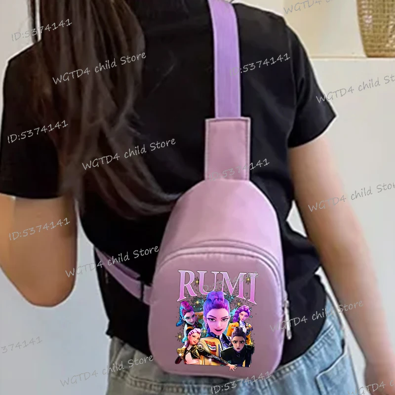 KPop Demon Hunters Children's Chest Baby Shoulder Bag Cute Purses and Handbags Kids Gifts Girls Boys New K-Pop Messenger Bags