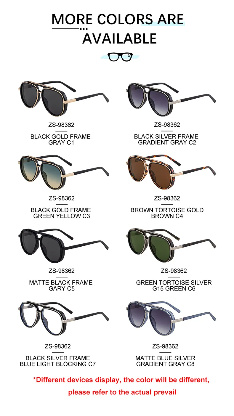 Polarisierte Steampunk Übergroße Ovale Sonnenbrille für Herren 2026 Luxusmarke Trendige Doppelbalken-Sonnenbrille für Männer UV400 Schutz – Detail 13