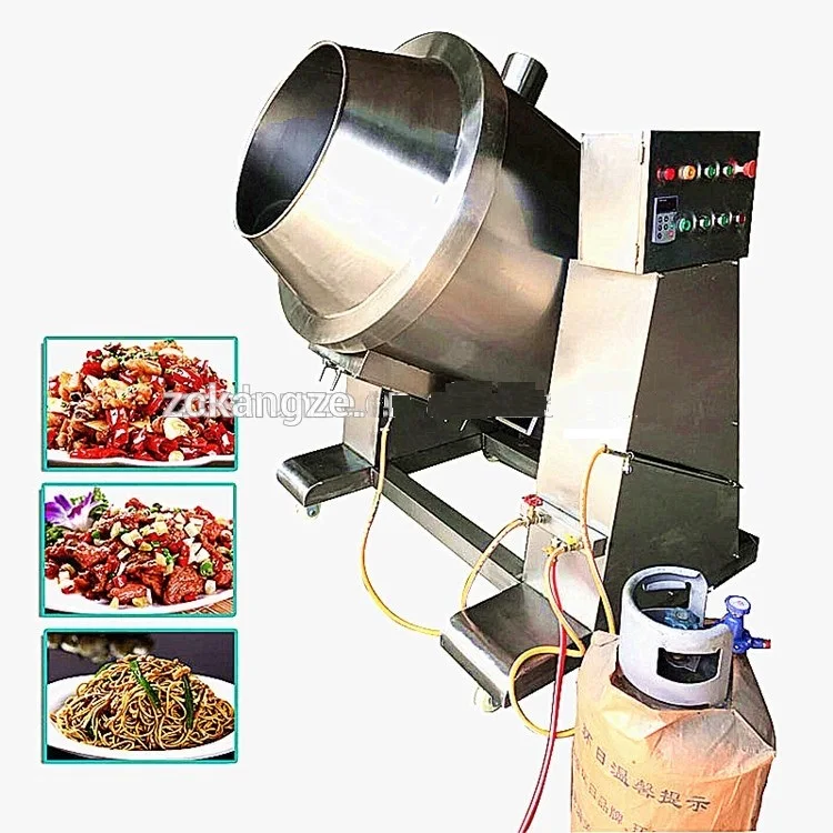 Restaurant canteen cooking machine / drum stirring rice frying machine