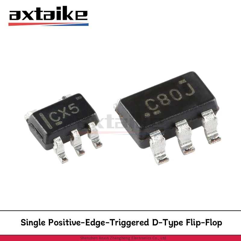 

10PCS SN74LVC1G80DBVR SN74LVC1G80DCKR SOT23-5 SC70 SMD Marking: C805 C80F C80J C80R CX5 CXF CXJ CXK CXR D-Type Flip-Flop IC SMD