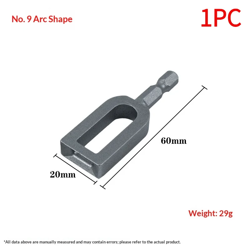 1PC Large Diameter Multi-Functional Wire Twisting Tool Standard Hexagonal Shank Compact Size Iron Wire Knotting Connector.