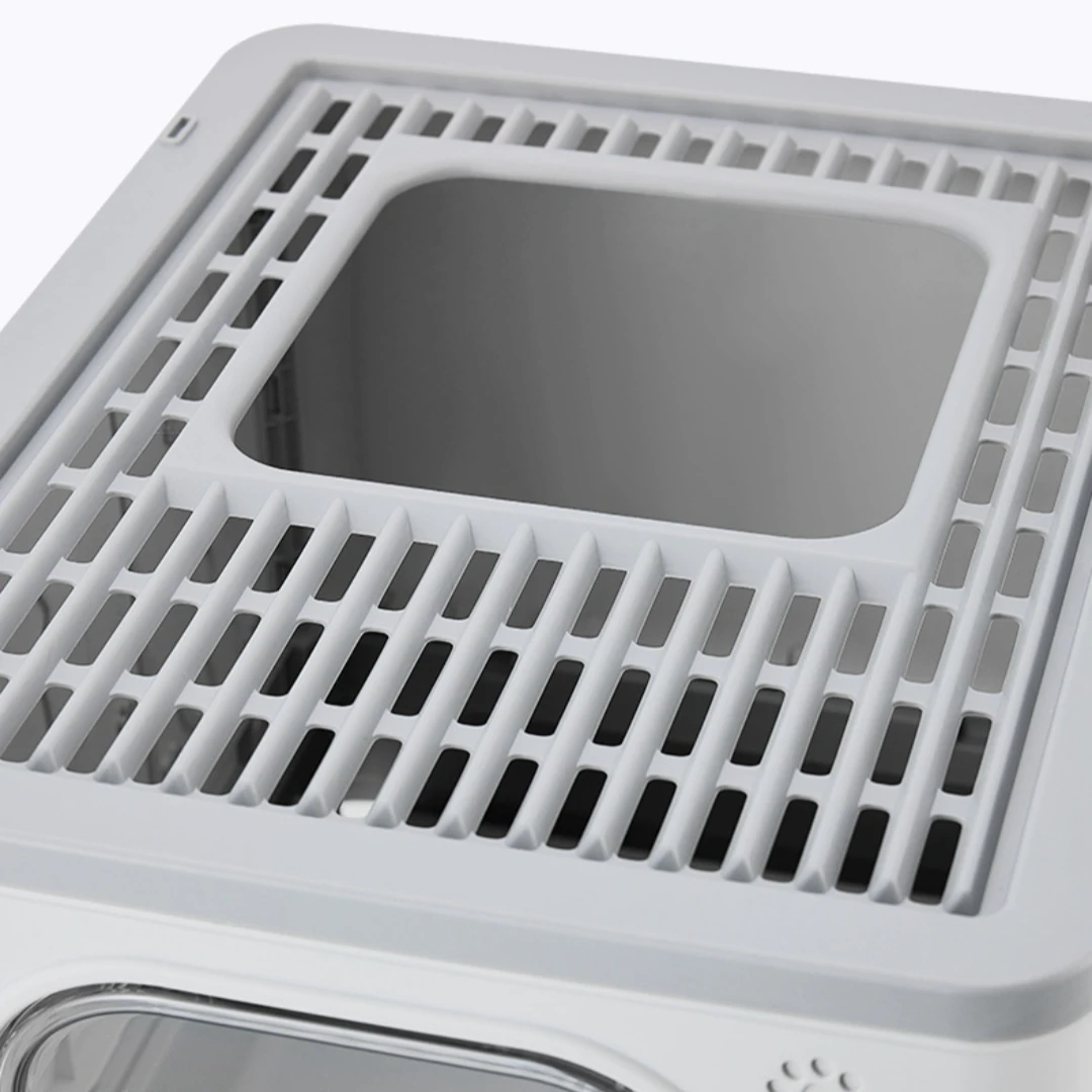 Fully Enclosed Foldable And Pull-Out Litter Box Designed For Easy Cleaning