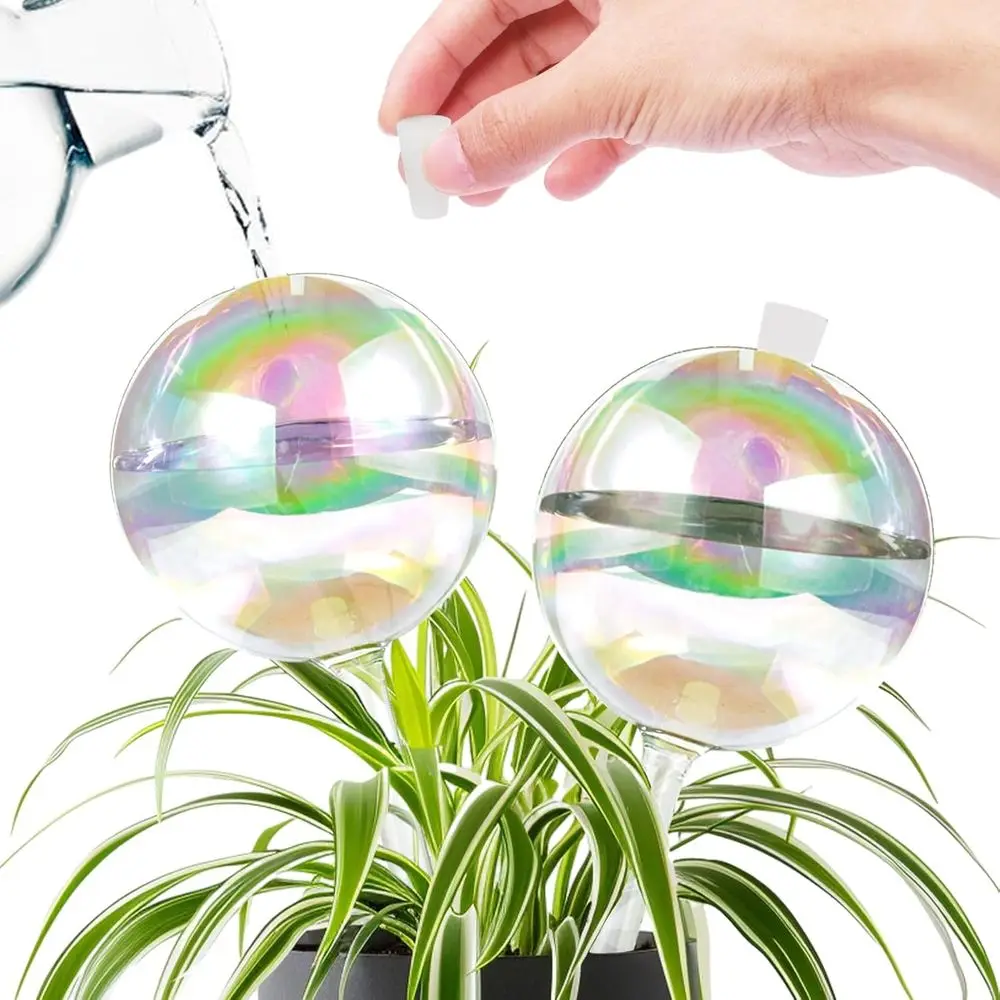 

13 oz Large Plant Watering Globes & Bulbs, Up to 2 Weeks, Automatic Slow-Release Watering for Indoor Outdoor Plants, 2 Pack