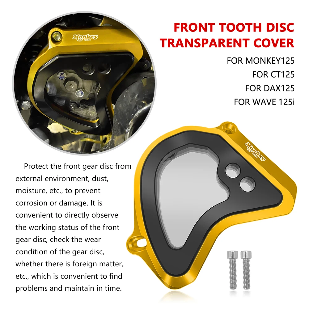 For Motorcycle Front Gear Cover Front Sprocket Guard Cover Monkey125 2024 DAX ST 125 Trail 125 CT 125 WAVE-125i 2018-2024