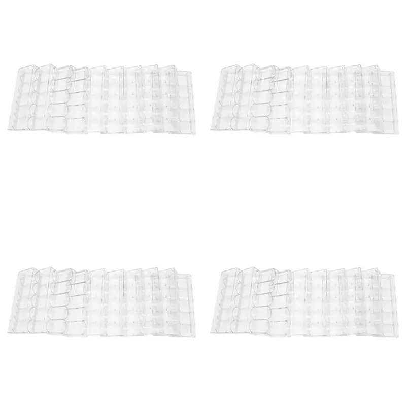 

ABFU-40Pcs Professional Acrylic Poker Chips 100 Chip Trays (Without Cover)