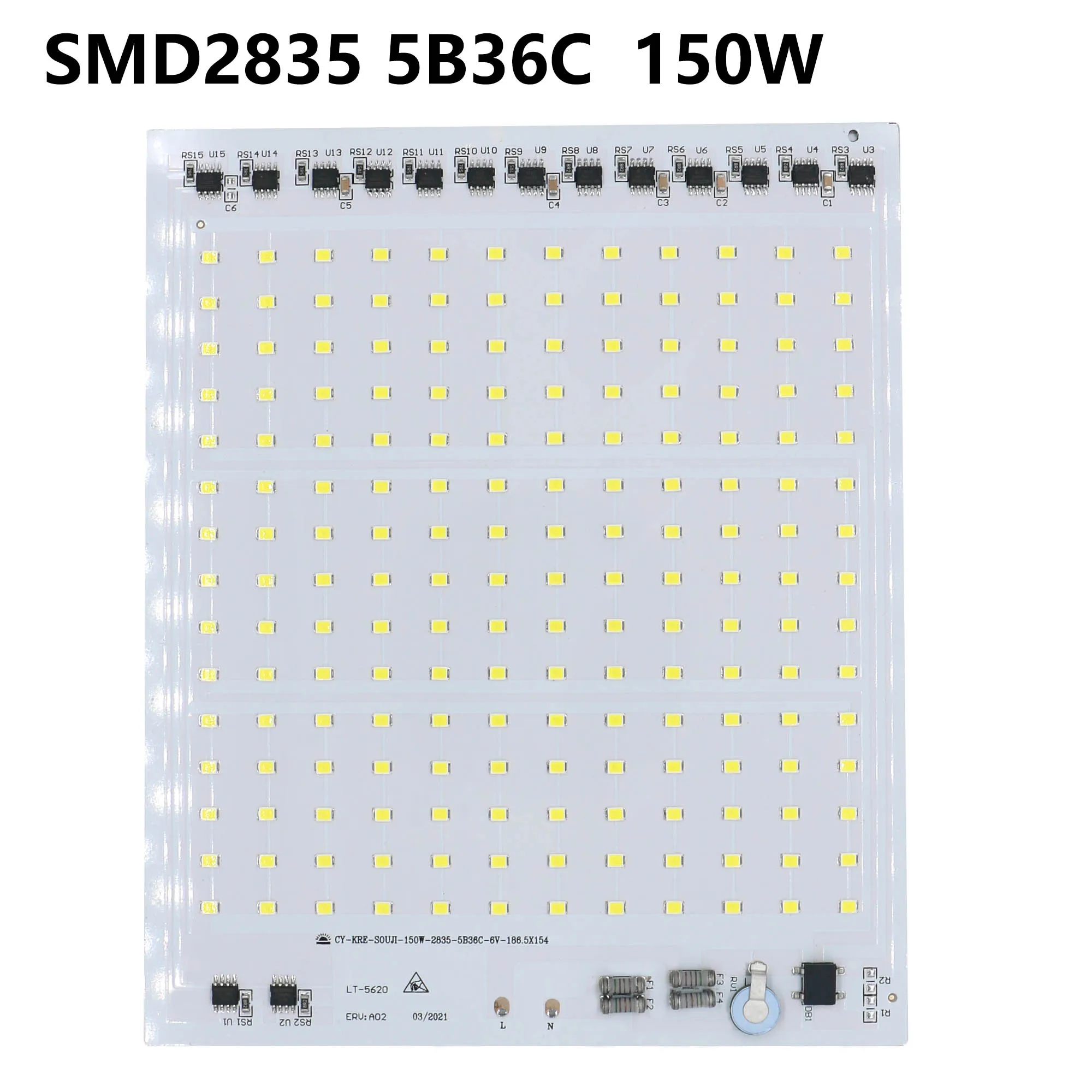 1PCS chip led cob SMD2835 Super Power 150W 200W AC220V no need driver Led module leds for square Panel lights led matrix White