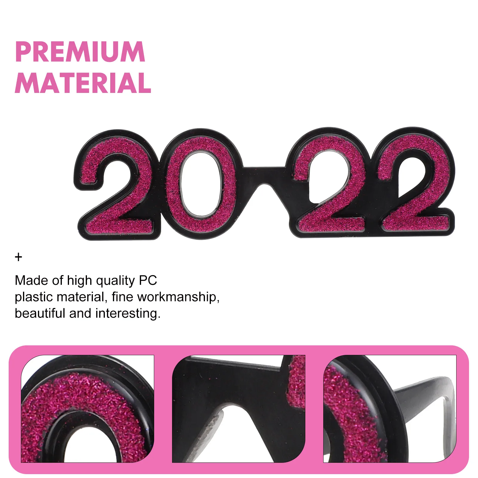 

4pcs New Year Party Glasses Funny Sunglasses For Adults Lightweight Pc Comfortable Beach Party Photo Props
