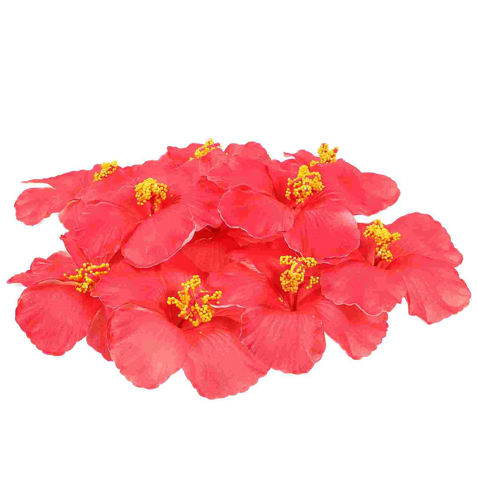 10 Pcs Artificial Hibiscus Flower Party Flowers Hawaiian Decor for Decoration Decorations Eva Tropical DIY