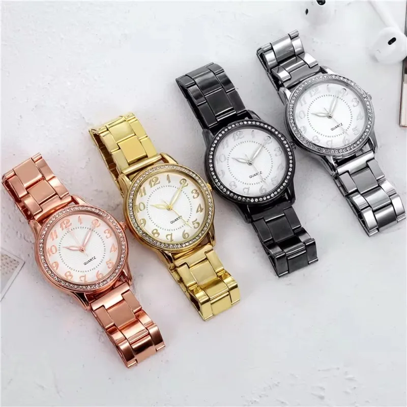 Mesh Belt Watches for Woman Elegant Rhinestones Quartz Luxury Bracelet Quartz Watches for Women Business Clock Relogio Feminino