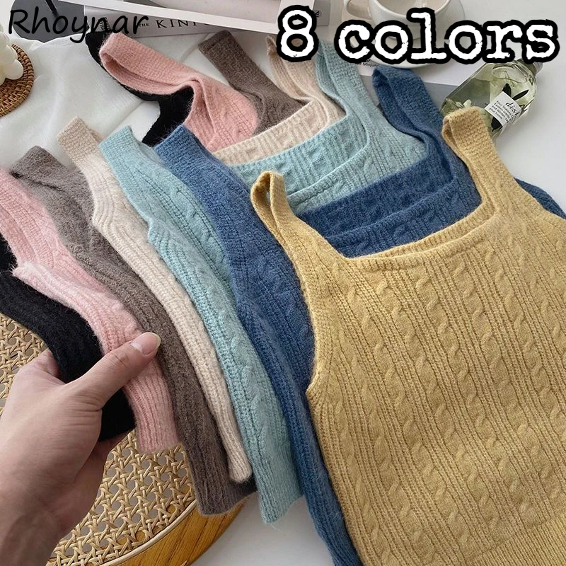 

Sweater Vests Women Solid 8 Colors Popular Warm Autumn Sweet Korean Style All-match Simple Daily Ladies Vintage Modern Basics