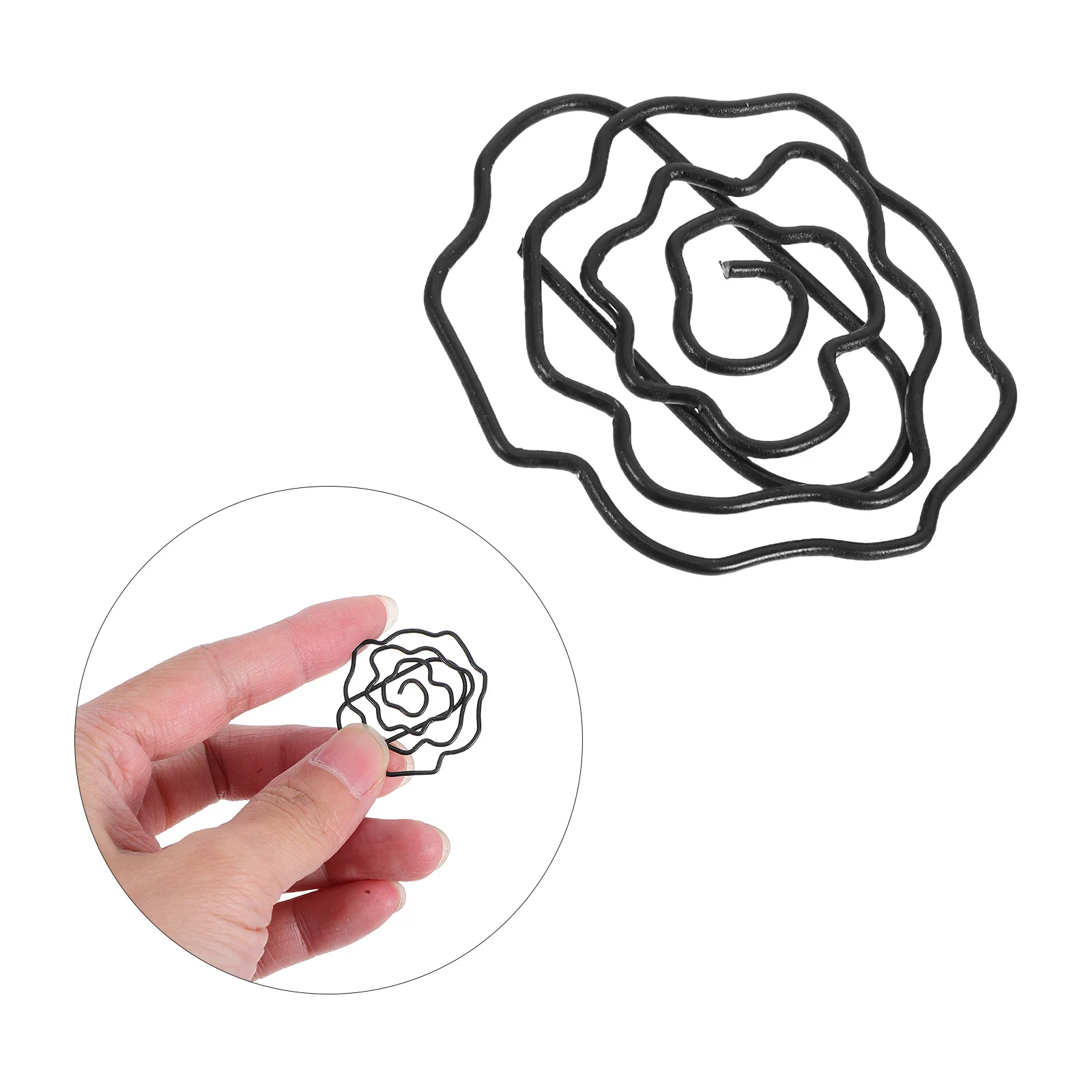 

50pcs Rose Shaped Paper Clips Creative Flower Design Document Organizer Planner Tabs Cute Page Markers For Office School Wedding