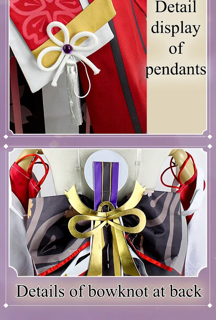 New Genshin Impact Yae Miko Cosplay Costume Impact Uniform Wig Cosplay Anime Chinese Style Halloween Costumes for Women Game