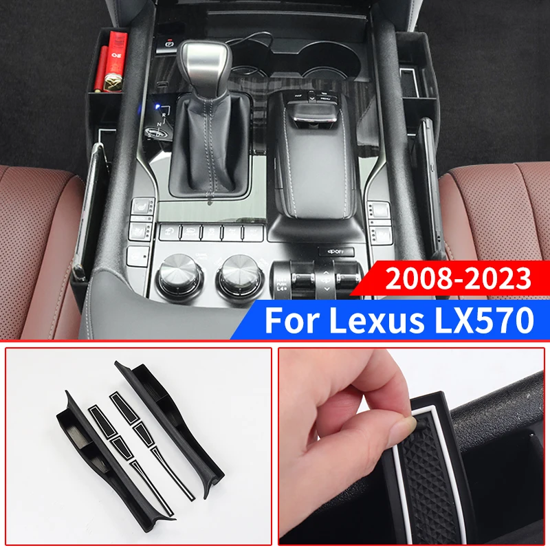 For Lexus LX570 LX 570 2008-2022 2021 Upgrade Interior Decoration Accessories Seat Gap Storage Box Central Control Cup Storage