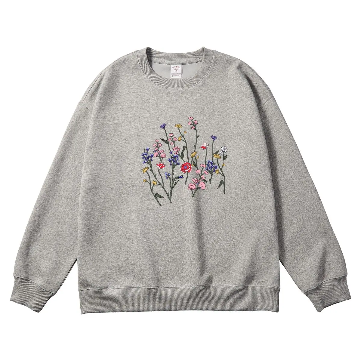 Oversized Women's Pullover Color Flowers Graphic Woman Tops Female Sweatshirt Round Neck Long Sleeve Autumn Winter Clothes
