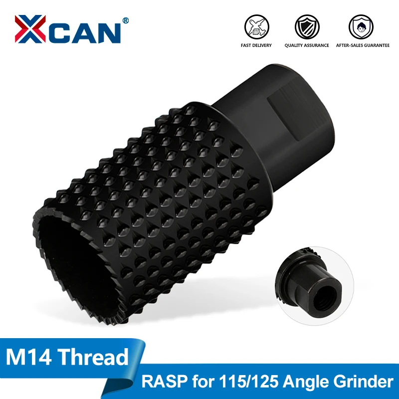 XCAN Fresa Rotatoria para Amoladora Angular Tipo 115/125 M14, Herramienta Abrasiva para Tallado y Pulido de Madera