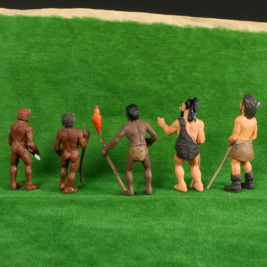 Simulation Human Evolution of Man Primitive Human Prehistoric Life Animal Models Historical Educational Figurines Toys Kids Gift