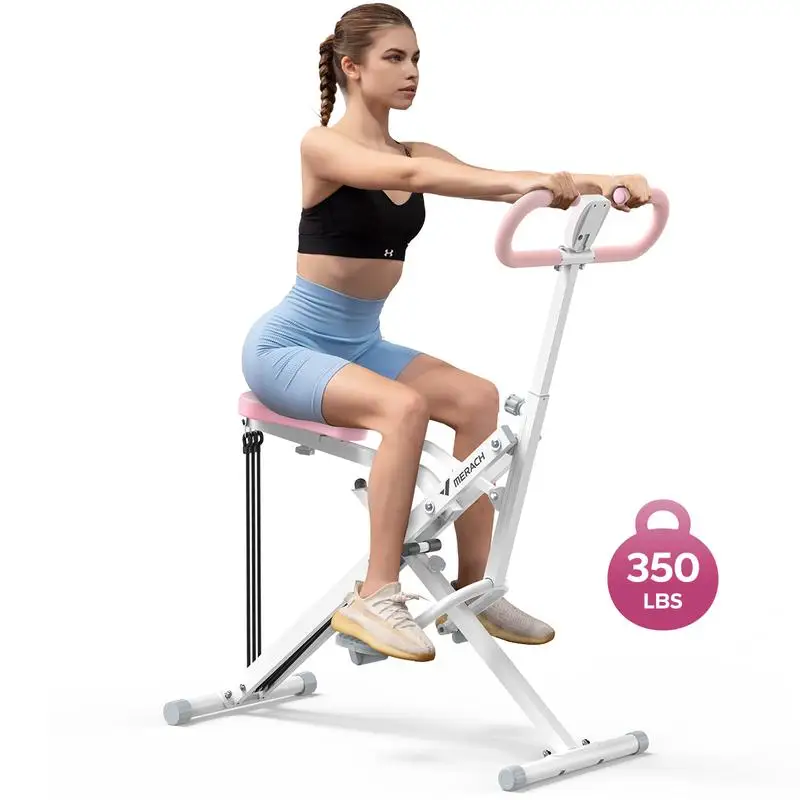 Glutes Workout Adjustable Resistance Foldable Exercise Equipment Leg Exercise Squat Machine with 350lbs Weight Capacity