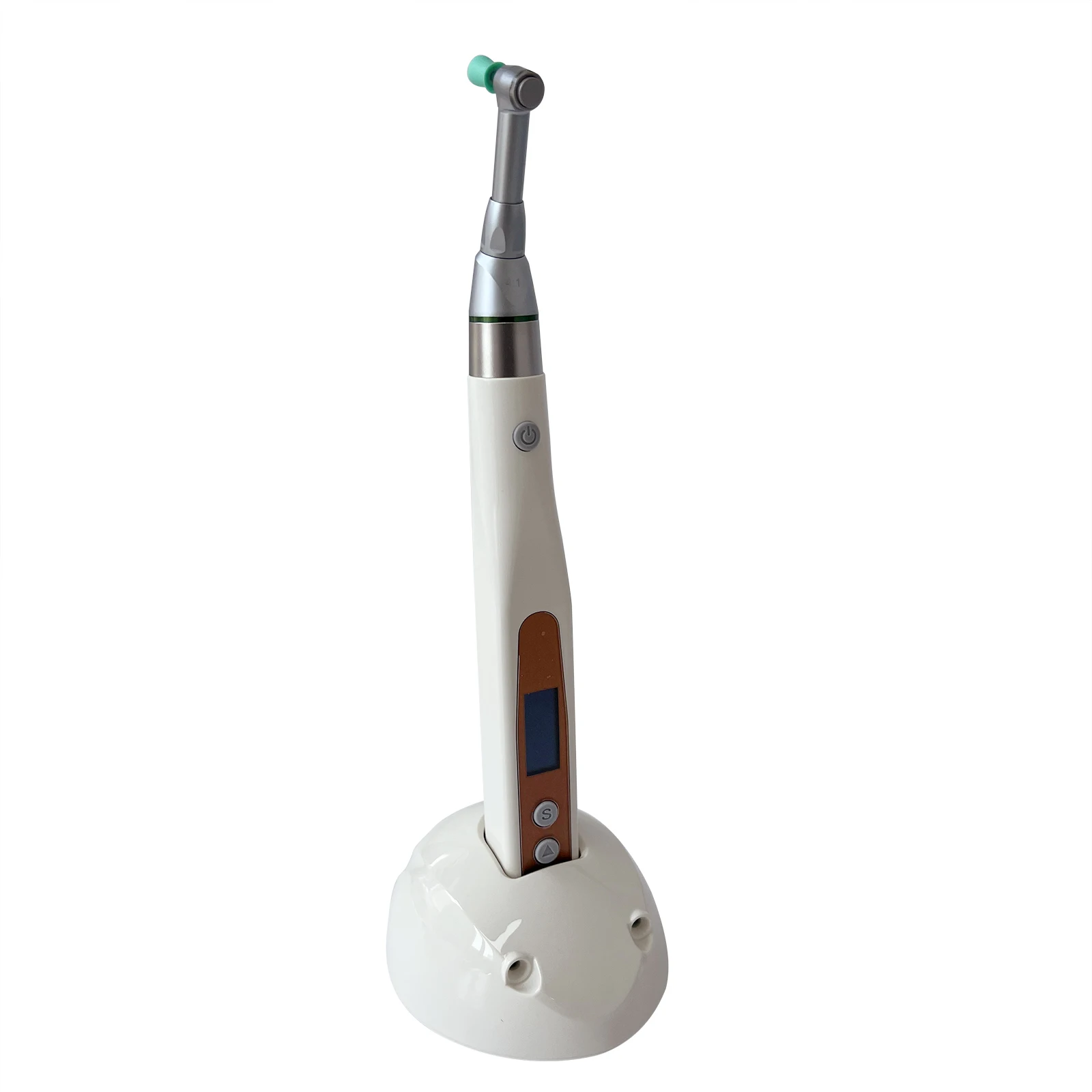 

Dental Cordless Electric 4:1 Reduction Contra Angle Handpiece LCD Screen Reciprocating Hygiene Prophy Swivel / Polish Cups
