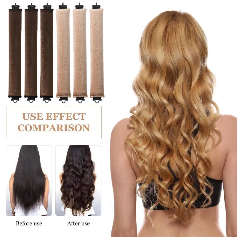 5 stücke Heatless Curling Eisen Stirnband Mit Schlaf Kappe Weiche Curling Eisen Schlafen Curler Styling Werkzeug – Detail 3