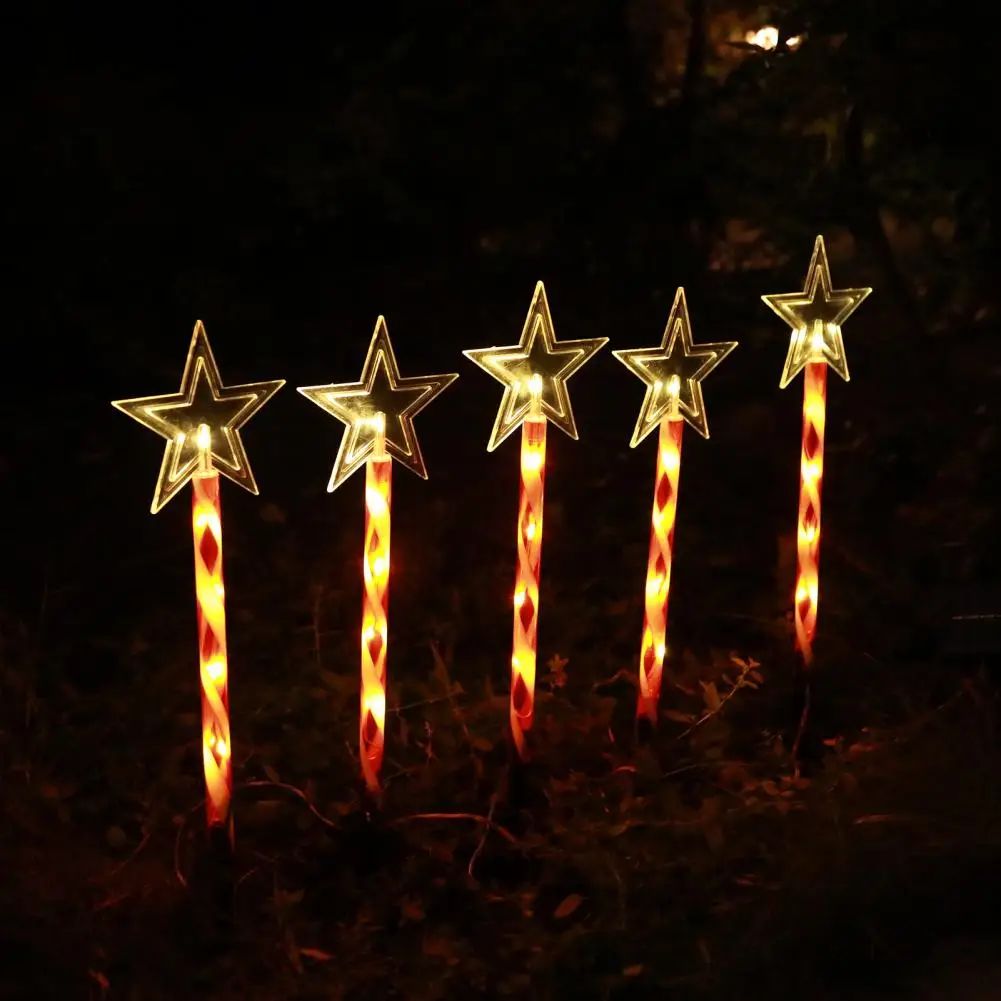 Christmas Solar Lights Wire-free Solar Lamps Christmas Solar Light Set Energy Saving Snowflake Tree Ground Insert for Patio