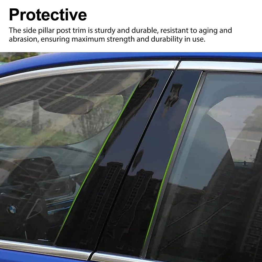 

Easy to Install Glossy Black Door Pillar Post Side Cover Trim Compatible with For KIA Forte K3 Sedan/Hatchback