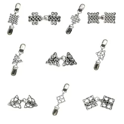 Sweater Clip Chain Shawl Pin Cape Clasp Cardigan Clamps Sew On Hooks Clip for Women DIY Clip Knots Scarf Clip Wholesale