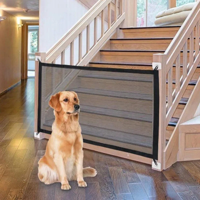 Indoor Dog Gates Mesh Screen Fence for The House Indoor Mesh Dog Gate for Stairs and Doorways for Dogs or Cats