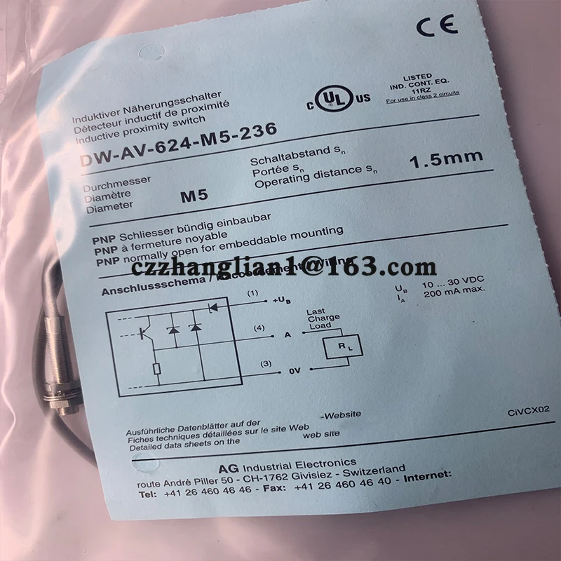 

100% brand new sensor DW-AV-624-M5-236 DW-AD-603-M5-194 DW-AD-509-M18-395 In stock