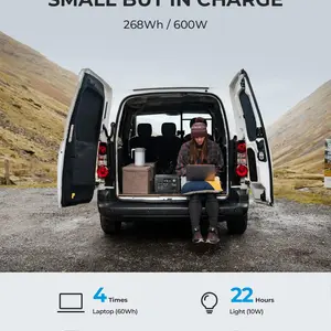 Bluetti EB3A Portable Energy Station, Solar Generator, Lifepo4 Battery for Outdoor Camp, Fishing, RV, Fishing, Camping, Drone, 600W, 268Wh, Plug Brasil, Ernegia Portable Generator, Brazil 6 Main Sales Sales of Solar Energy Portable - №6