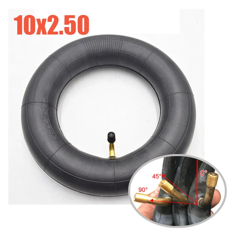 Inner Tube 10X2.50 10x2.5 3.0 255x80 80/65-6 Tube Innertube with bent valve 45/90 Degree for Baby Stroller Pram Scooter 10 Inch