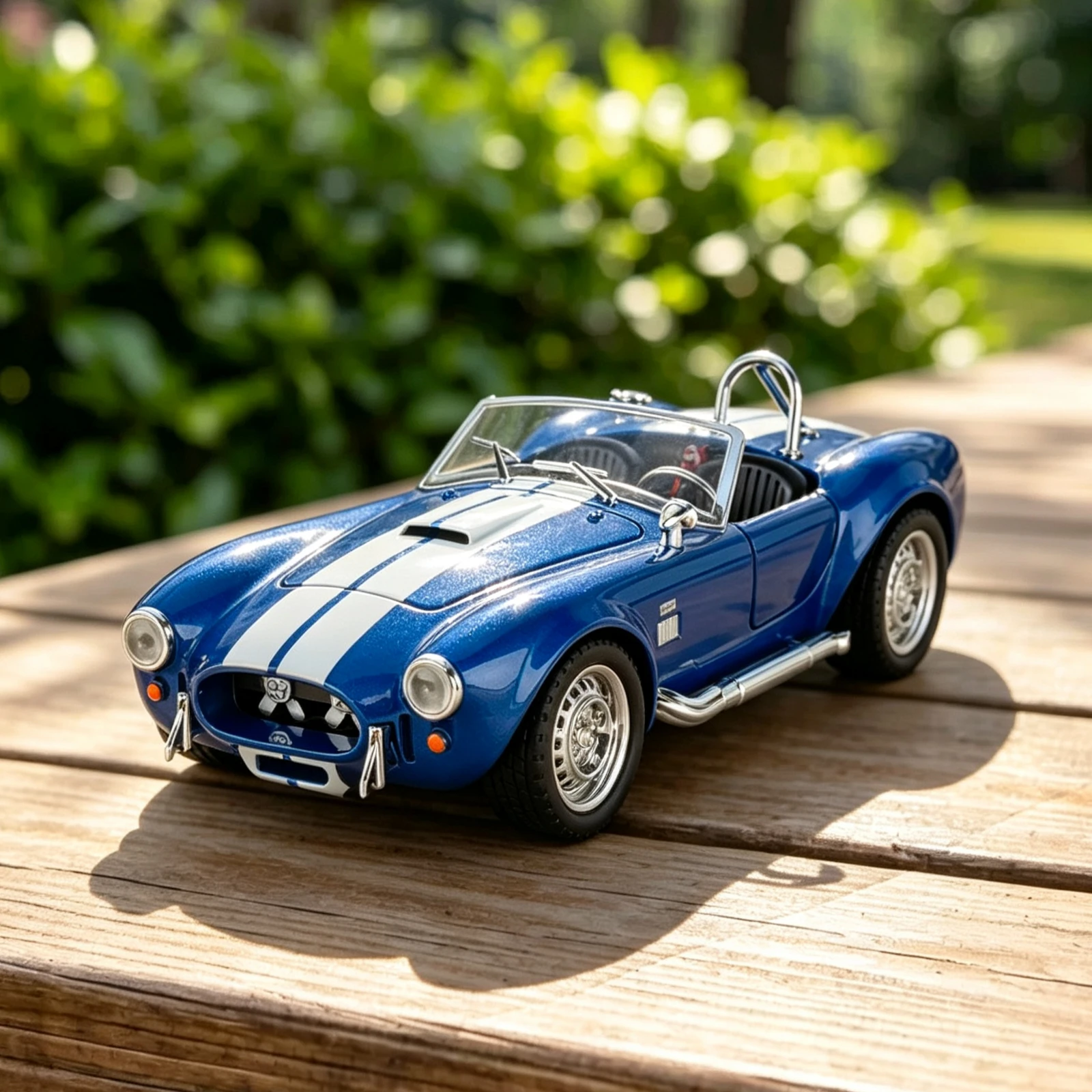 1:22 Shelby Cobra 427 Alloy Metal Diecast Model Car Compatible Classic American Roadster Ornaments Collection Hobbies Gifts