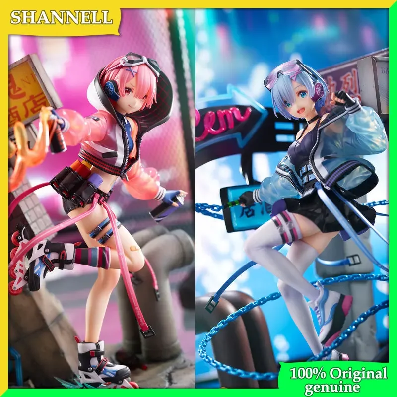 SSF Re:Zero Rem Ram Neon city 100% Original genuine PVC Action Figure Anime Figure Model Toys Figure Collection Doll Gift