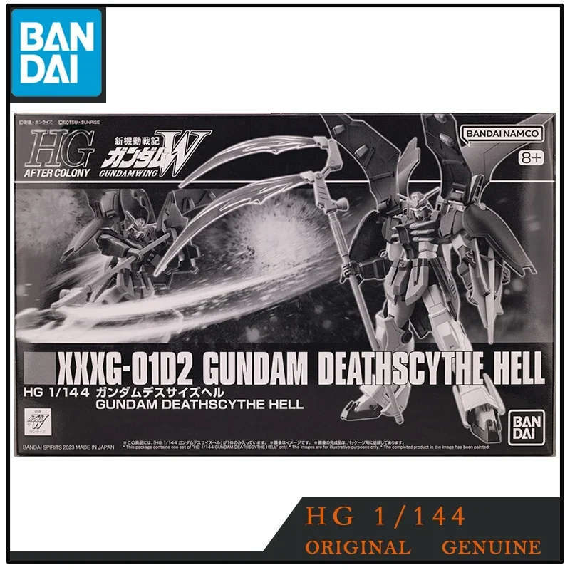 Bandai-figuras de acción de Gundam HG, XXXG-01D2, GUNDAM, DEATHSCYTHE, HELL, juguetes para niños y niñas, modelo de regalo, adornos