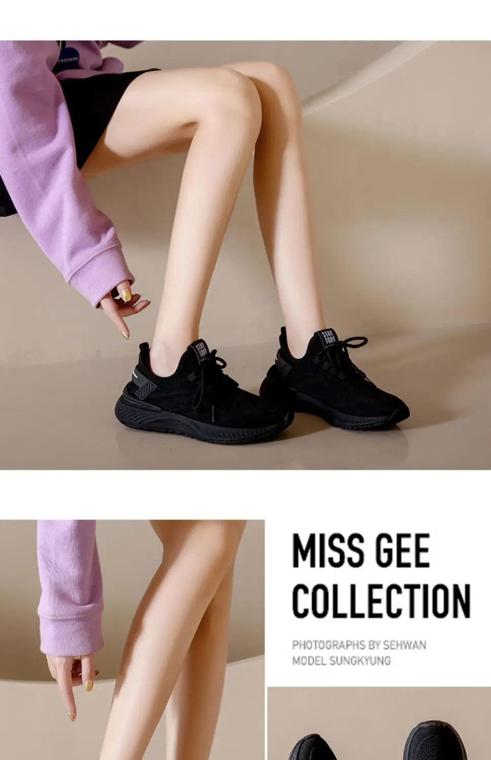 Atmungsaktive Damen-Mesh-Sneaker mit Wellensohle, dicker Plateau-Sohle, höhenverstellbar, leicht, zum Schnüren, für den Alltag, zum Gehen, Sport, Freizeit. – Detail 18