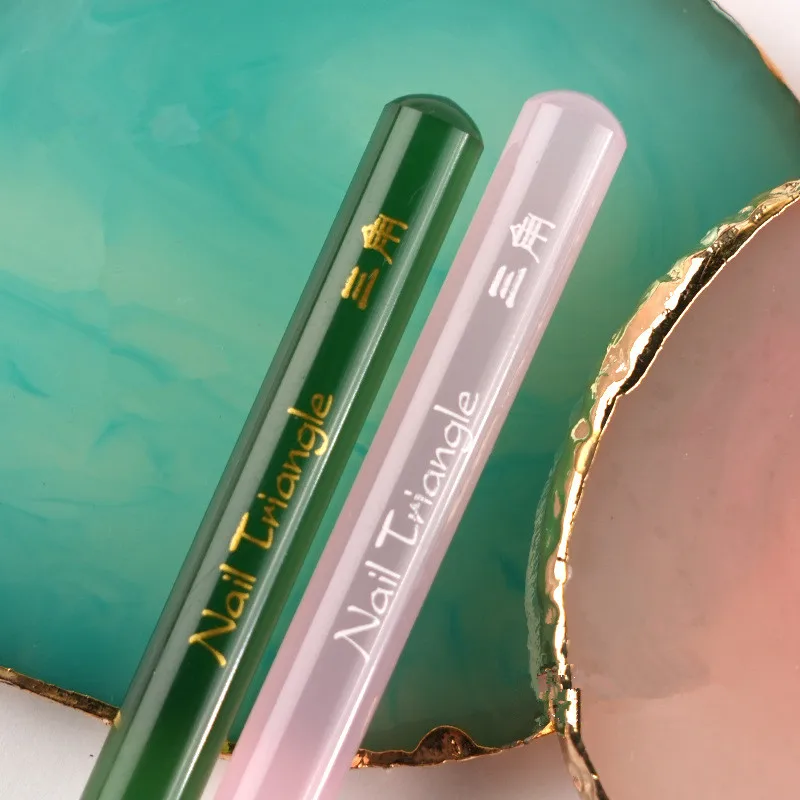 1 قطع الأخضر الوردي الثلاثي فرشاة مسمار فرشاة فنية اللوحة رسم القلم الاكريليك هلام الأشعة فوق البنفسجية تمديد فرشاة