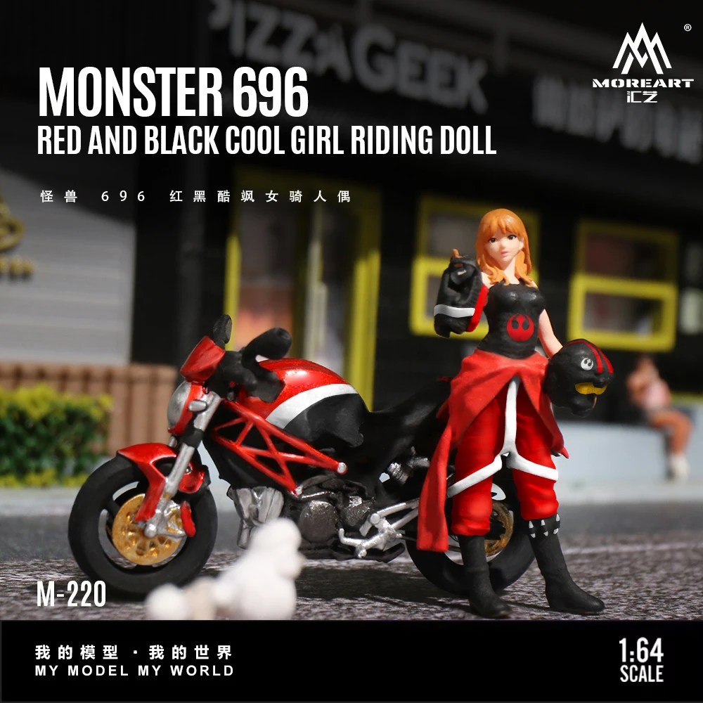 

Предзаказ: MoreArt 1:64 696 Красно-черный крутой женский мотоциклетный набор, модель из смолы для подарка, демонстрации и коллекции